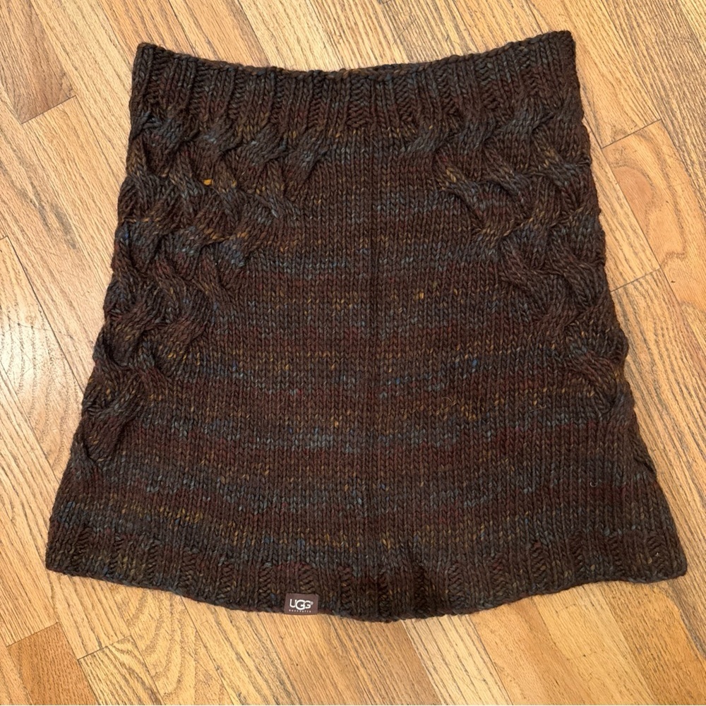 UGG Dark Brown Cable Knit Skirt